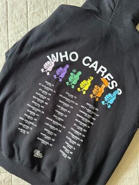 Rex Orange County “Who Cares?” Tour Black Graphic Hoodie